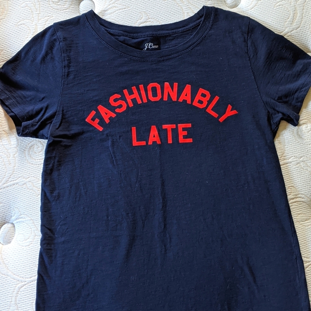 J.Crew Fashionably Late graphic tshirt